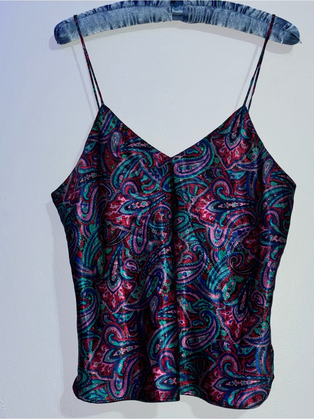 Vintage Paisley Satin Cami & Shorts Pajama Set
